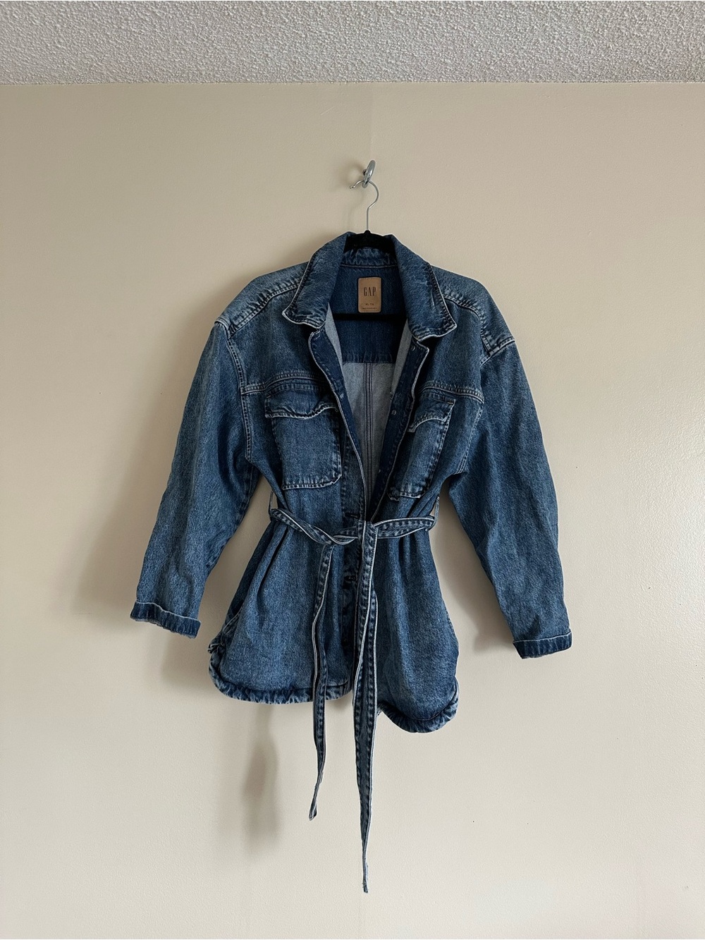 GAP Dark Blue Denim Belted Jacket